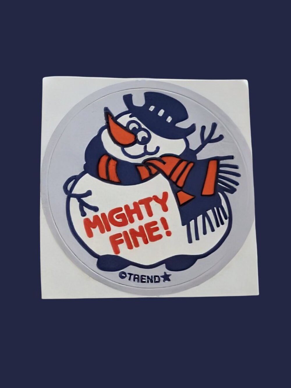 10/$25 Vanilla Snowman "Mighty Fine" Scratch & Sniff Retro Sticker